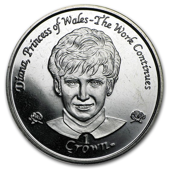 2002 Isle of Man Cupro-Nickel 1 Crown Princess Diana 2002 Isle of Man Cupro-Nickel 1 Crown Princess Diana